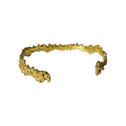 Gold plated silver cuff bracelet - Drop