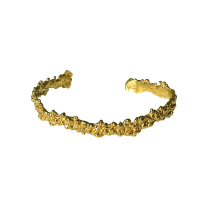 Gold plated silver cuff bracelet - Drop