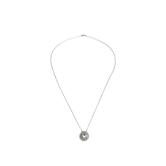 Feng Shui Good Luck coin pendant on a silver chain