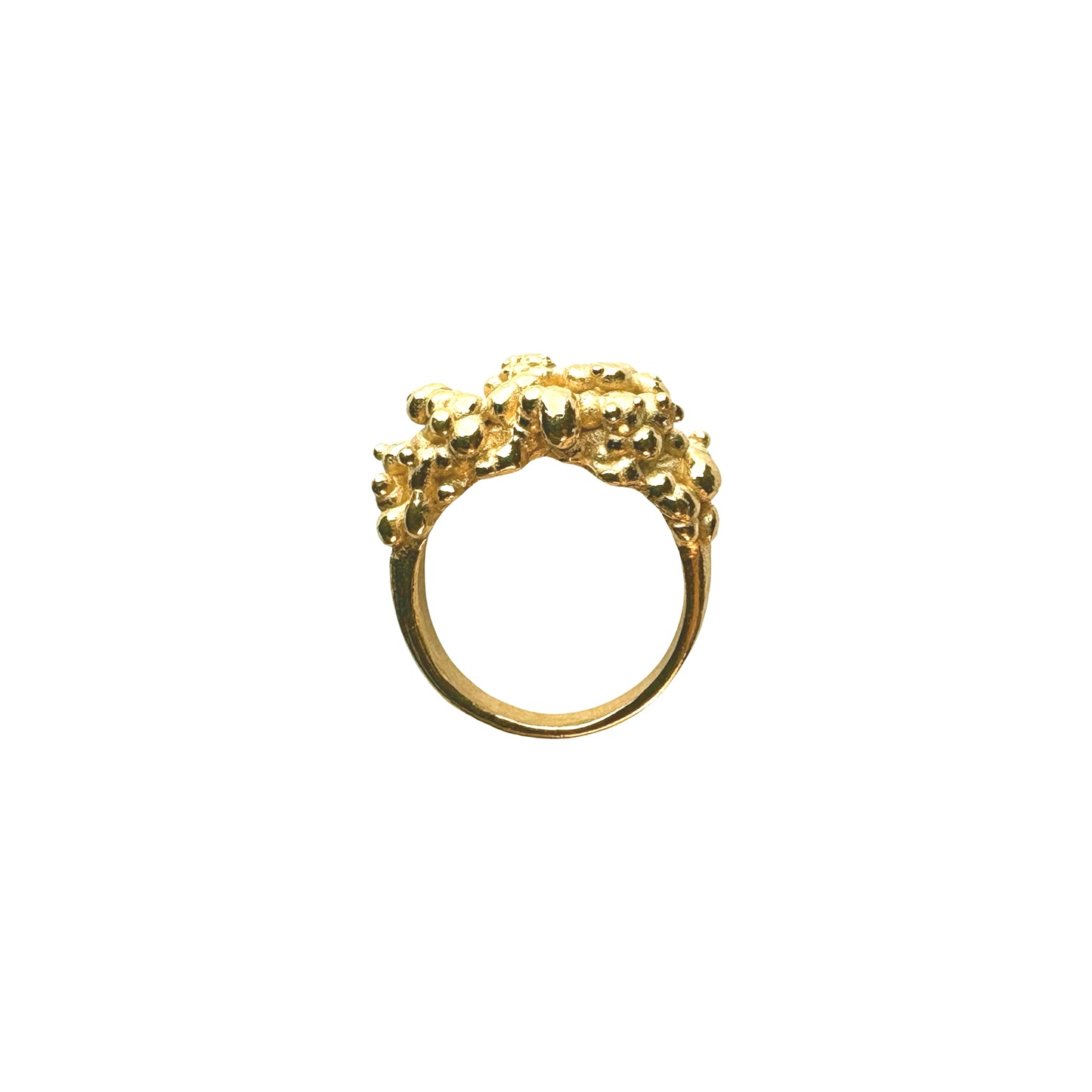 Silver Gold Plated Ring - Drop ring