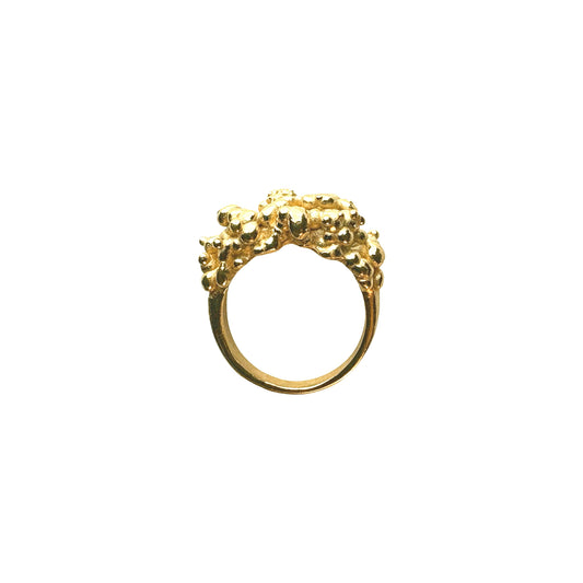 Silver Gold Plated Ring - Drop ring