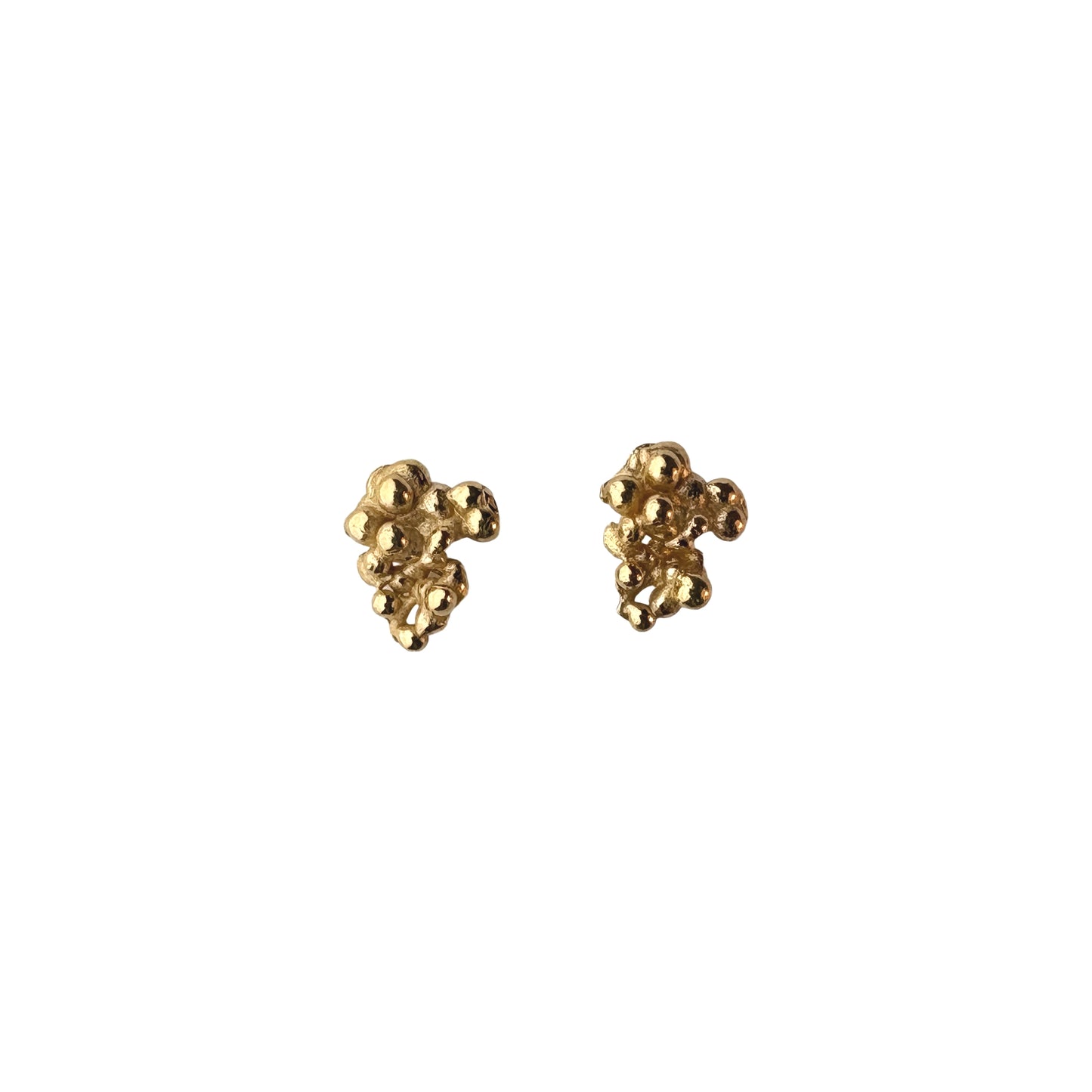 Gold plated small silver stud earrings - Drop